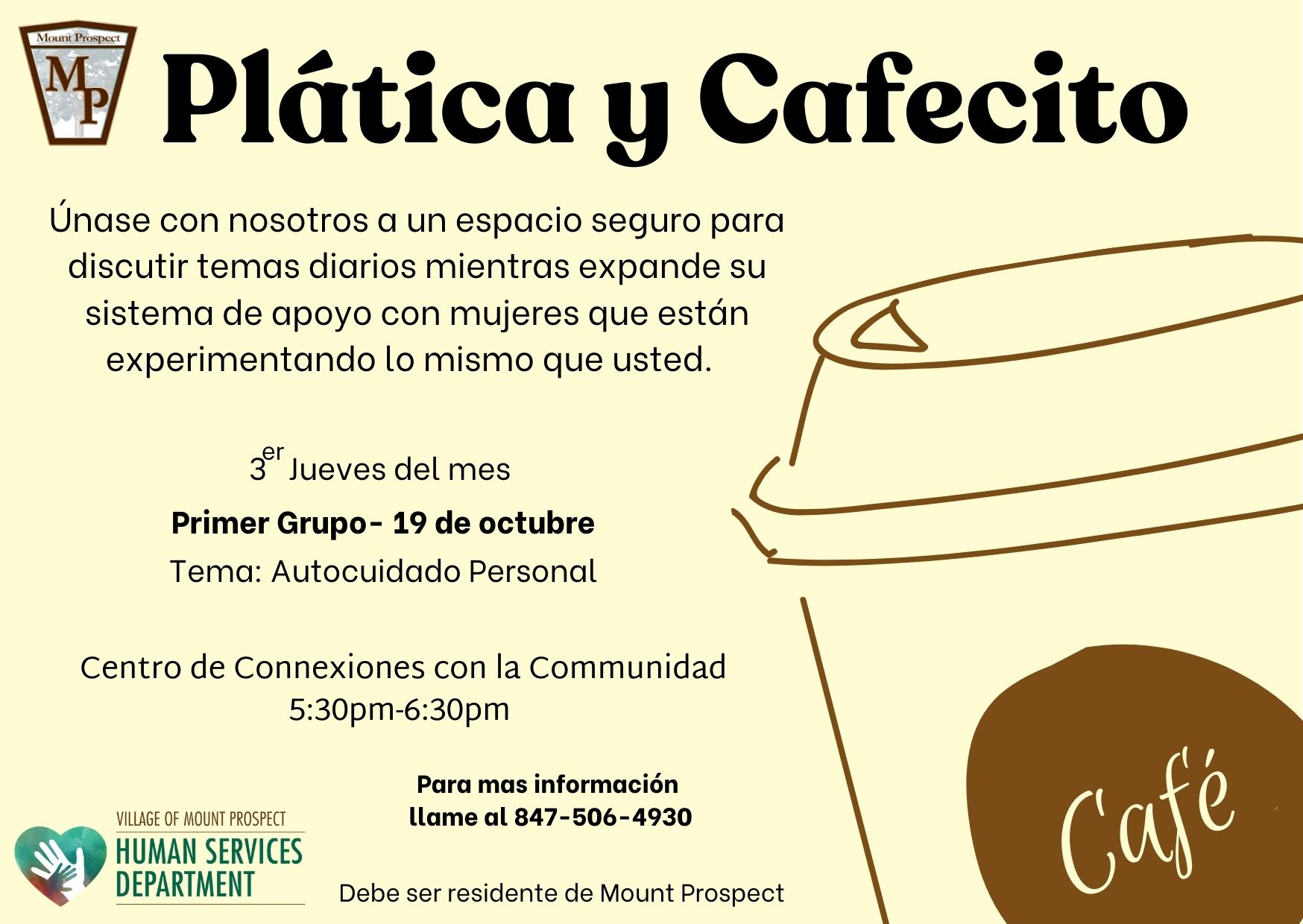 Platica y Cafecito Flyer Jpg File