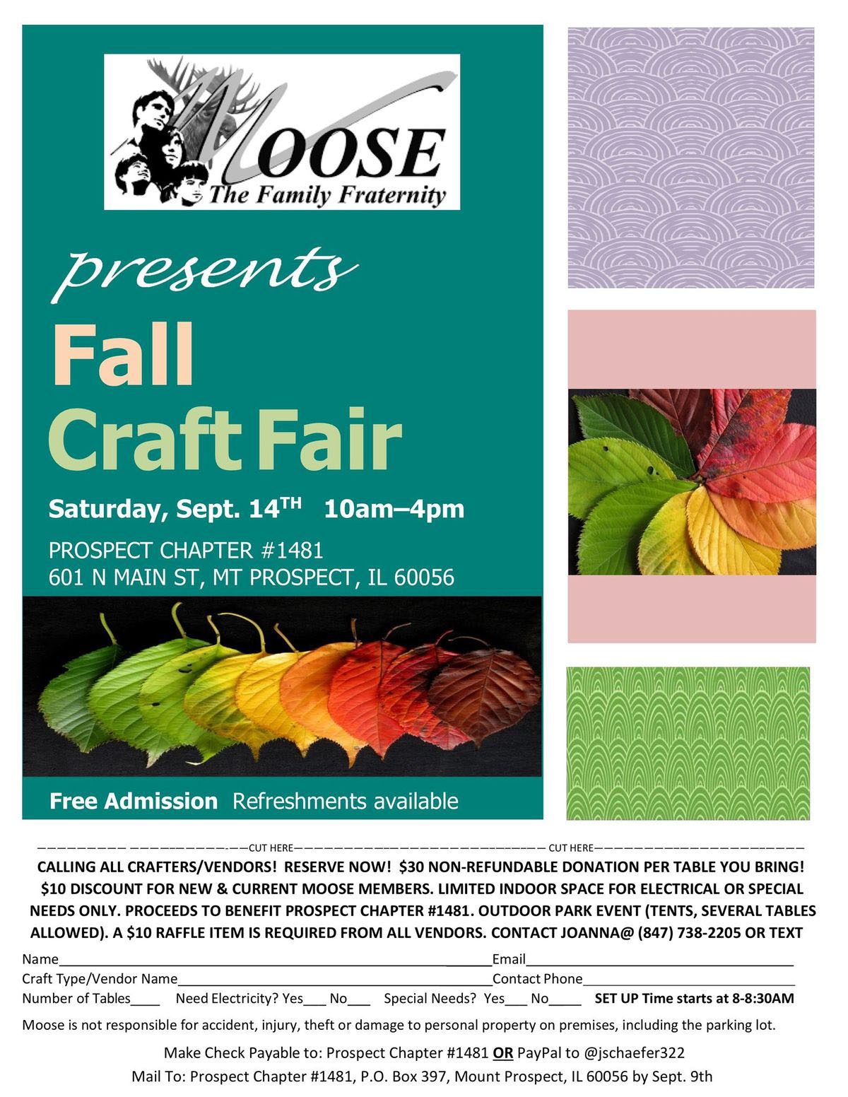 moose lodge craft fair